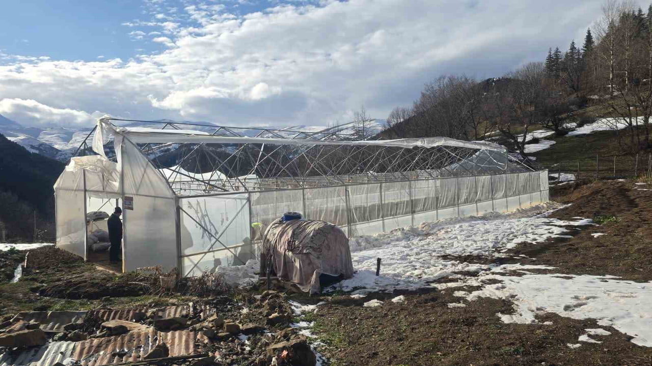 GİRESUN’DA ETKİLİ OLAN KUVVETLİ FIRTINA, YAVUZKEMAL BELDESİ’NDE SERALAR İLE BAZI OBALARDA BULUNAN...