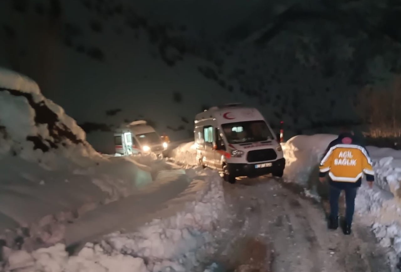 HAKKARİ’NİN ŞEMDİNLİ İLÇESİNDE, YOĞUN KAR YAĞIŞI NEDENİYLE ULAŞIMI KAPANAN MEZRADA KARBONMONOKSİT...
