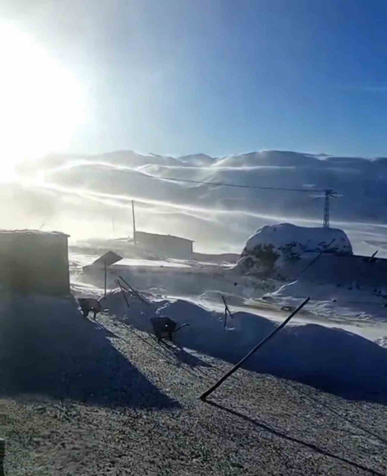 IĞDIR’IN YÜKSEK KESİMLERİNDE TİPİ VE FIRTINA HAYATI OLUMSUZ ETKİLİYOR