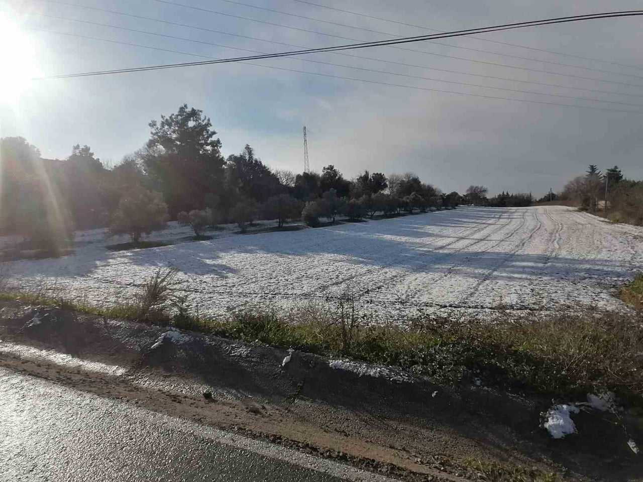 İZMİR'İN URLA İLÇESİNİN YÜKSEK KESİMLERİNDE KAR YAĞIŞI ETKİLİ OLDU.
