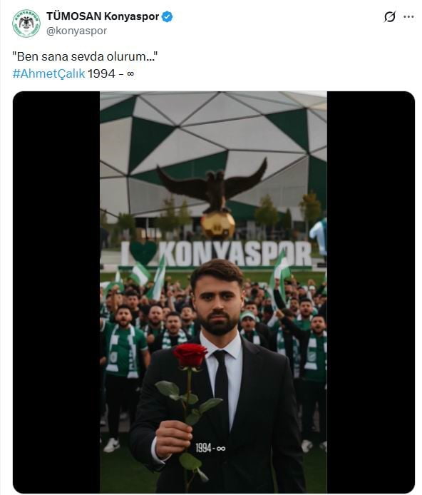 KONYASPOR, AHMET ÇALIK'I VEFATININ 4. YIL DÖNÜMÜNDE SOSYAL MEDYA HESABINDA YAYINLADIĞI VİDEOYLA...