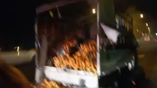 Osmaniye’de mandalina yüklü kamyonette çıkan yangın söndürüldü