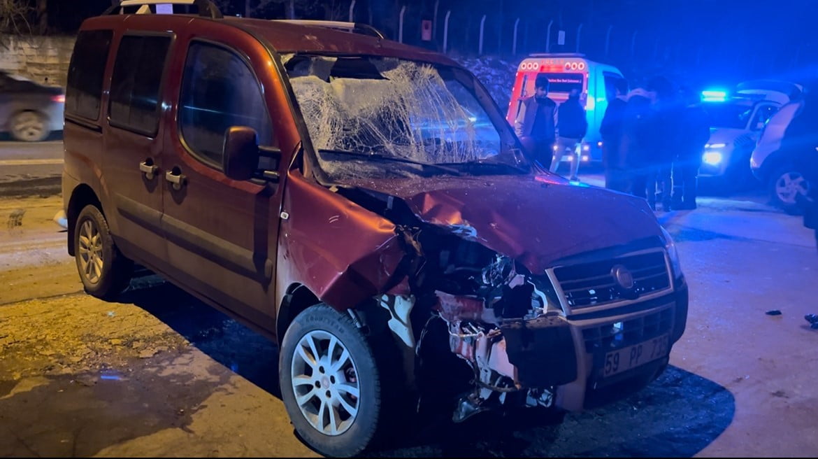 TEKİRDAĞ'DA 2 KİŞİNİN YARALANDIĞI FECİ KAZA KAMERADA