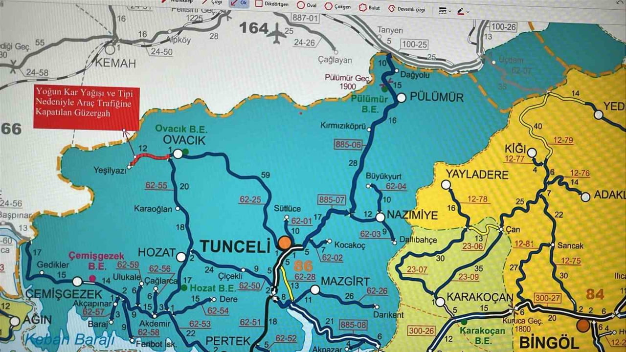 TUNCELİ GENELİNDE ETKİSİNİ ARTIRAN YOĞUN KAR YAĞIŞI VE TİPİ, GÖRÜŞ MESAFESİNİ DÜŞÜRDÜ. OLUMSUZ...