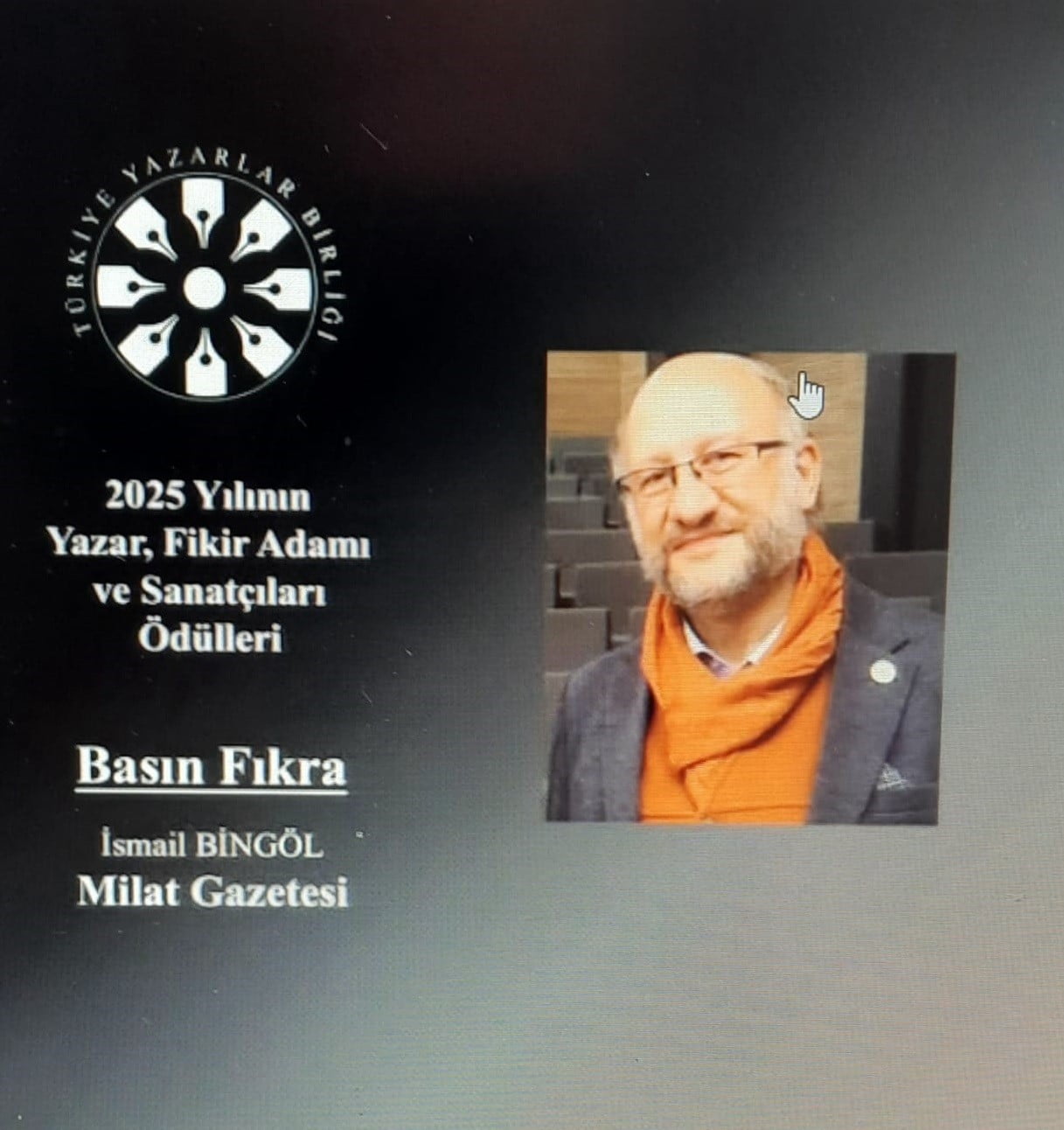 TÜRKİYE YAZARLAR BİRLİĞİ (TYB), GELENEKSELLEŞEN VE KÜLTÜR DÜNYASININ "EN SAYGIN ÖDÜLLERİ" OLARAK...