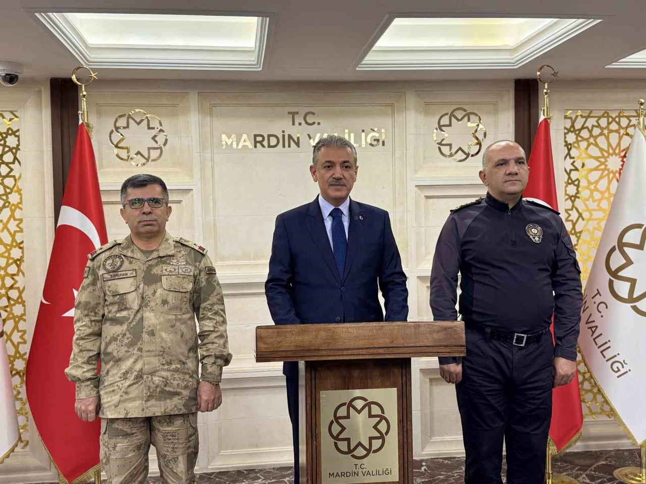 VALİ TUNCAY AKKOYUN, İL EMNİYET MÜDÜRÜ RECEP TECİMER VE İL JANDARMA KOMUTANI TUĞGENERAL TAHSİN...