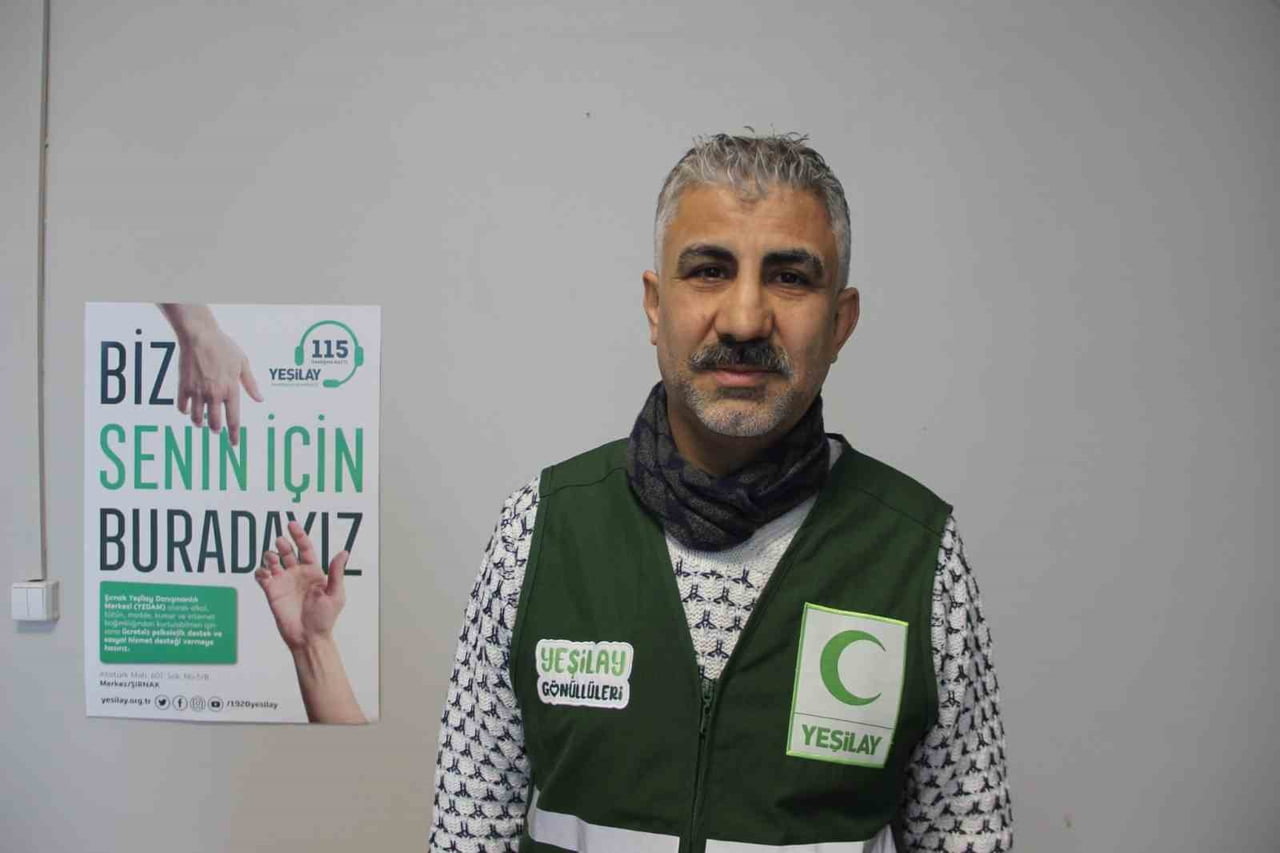 YEŞİLAY ŞIRNAK ŞUBE BAŞKAN YARDIMCISI METİN AĞASOYLU, "BİZLER YEŞİLAY OLARAK, YAKLAŞIK 5 YILDIR...