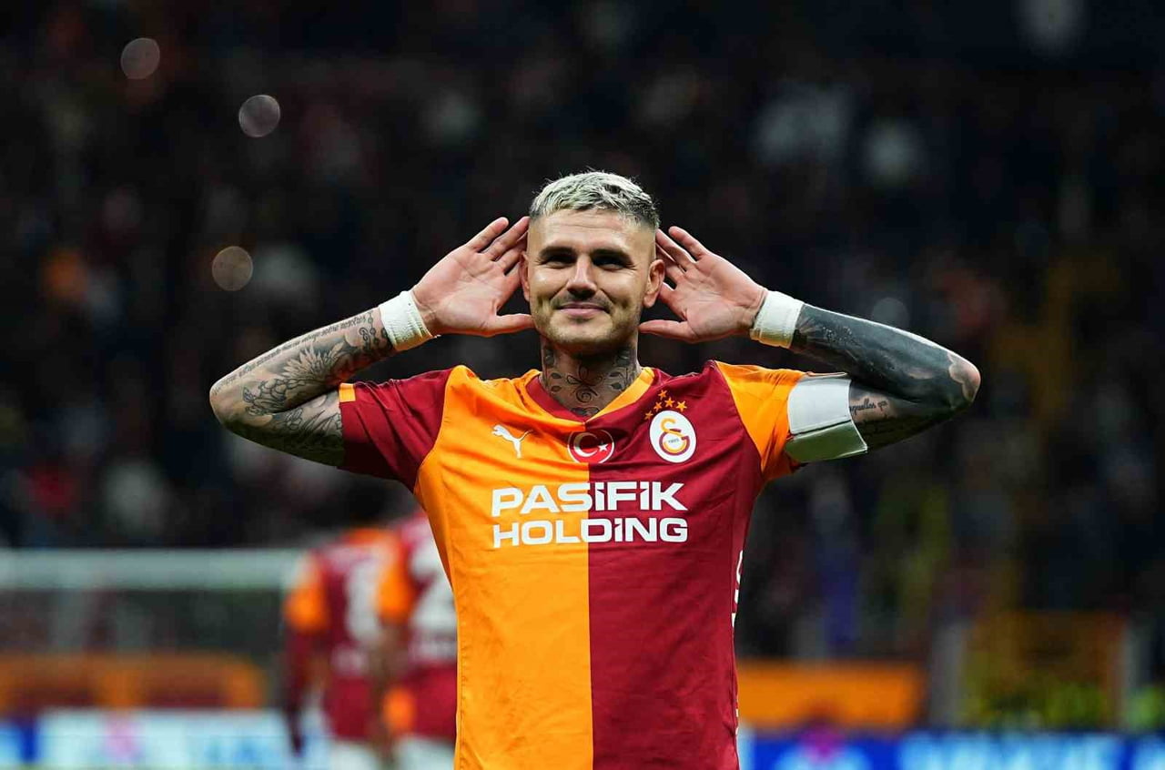 GALATASARAY'IN ARJANTİNLİ FUTBOLCUSU MAURO ICARDİ, KAYSERİSPOR MAÇINDA ATTIĞI GOLLE...
