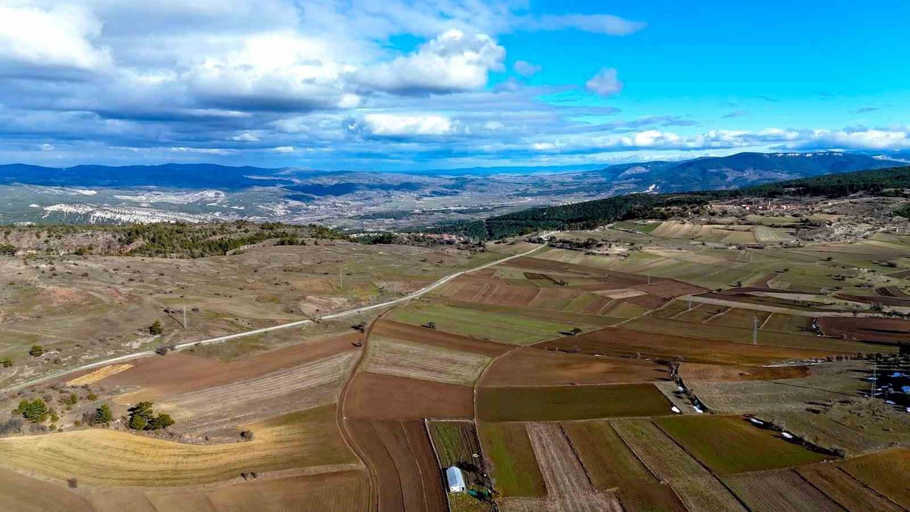 KASTAMONU'NUN İHSANGAZİ'NİN İLÇESİNDE KARLARIN ERİMESİYLE BİRLİKTE YEŞİL ÖRTÜYLE KAPLANMAYA...