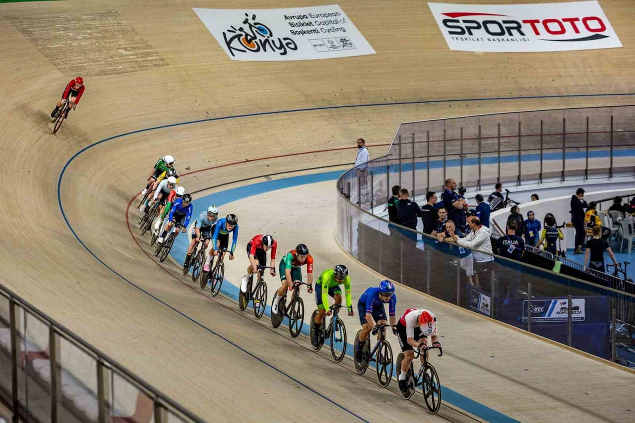 KONYA OLİMPİK VELODROMU’NDA DÜZENLENEN 2026 UEC AVRUPA PİST BİSİKLETİ ŞAMPİYONASI, BUGÜN...